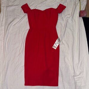 Dress the Population Bailey Off the Shoulder Bodycon Dress - Poppy - M